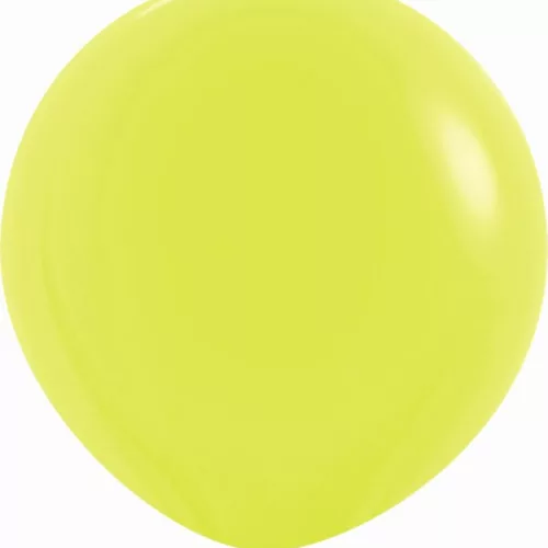 Sempertex 24" Round Neon Yellow Latex Balloons 10ct
